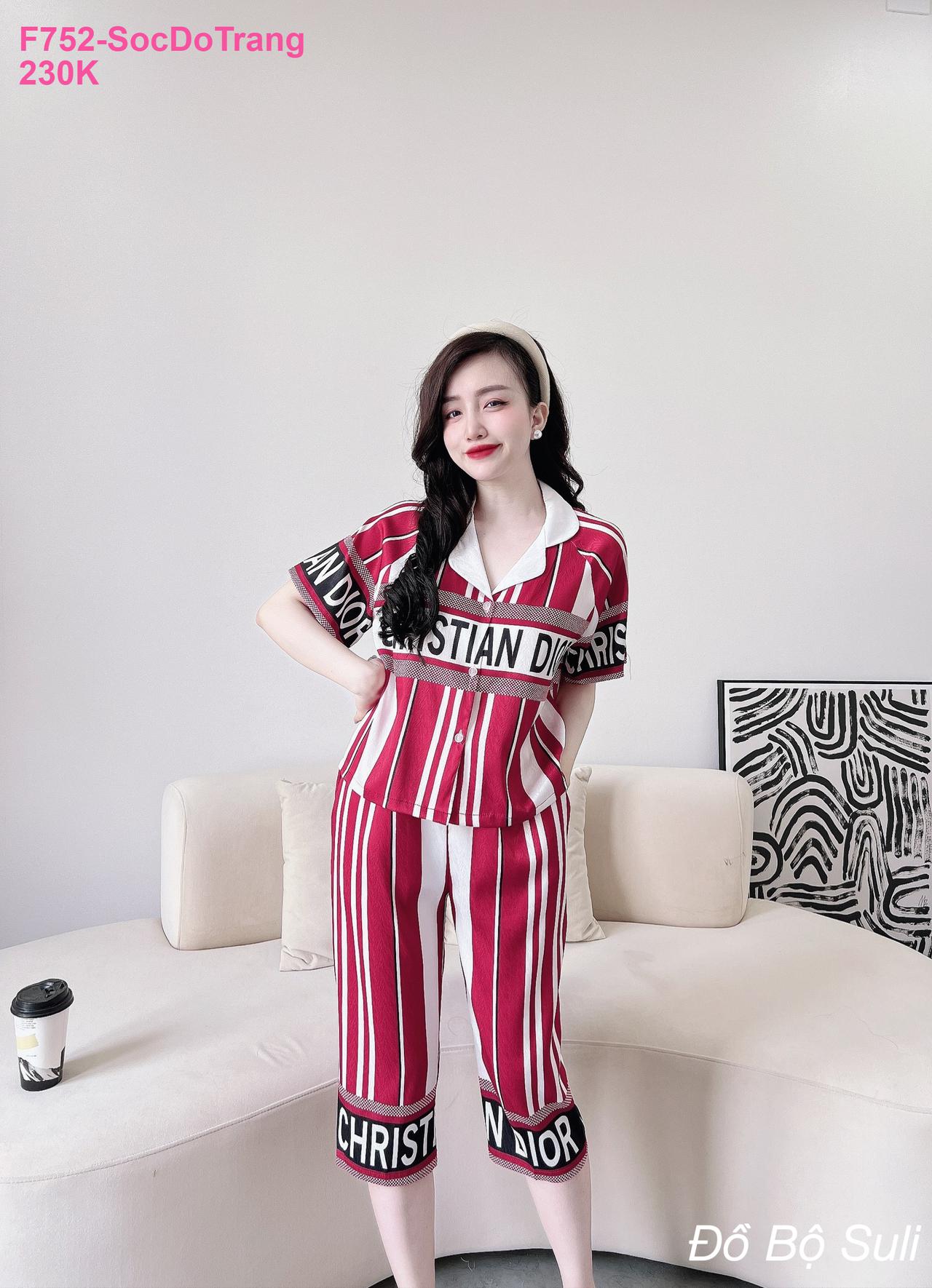 Pijama Lụa Xước Lửng Thiết Kế Sang Trọng - màu 