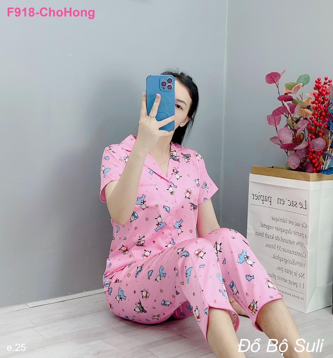 Bộ Pijama Latin Cao Cấp Dài Họa Tiết Dễ Thương - màu 