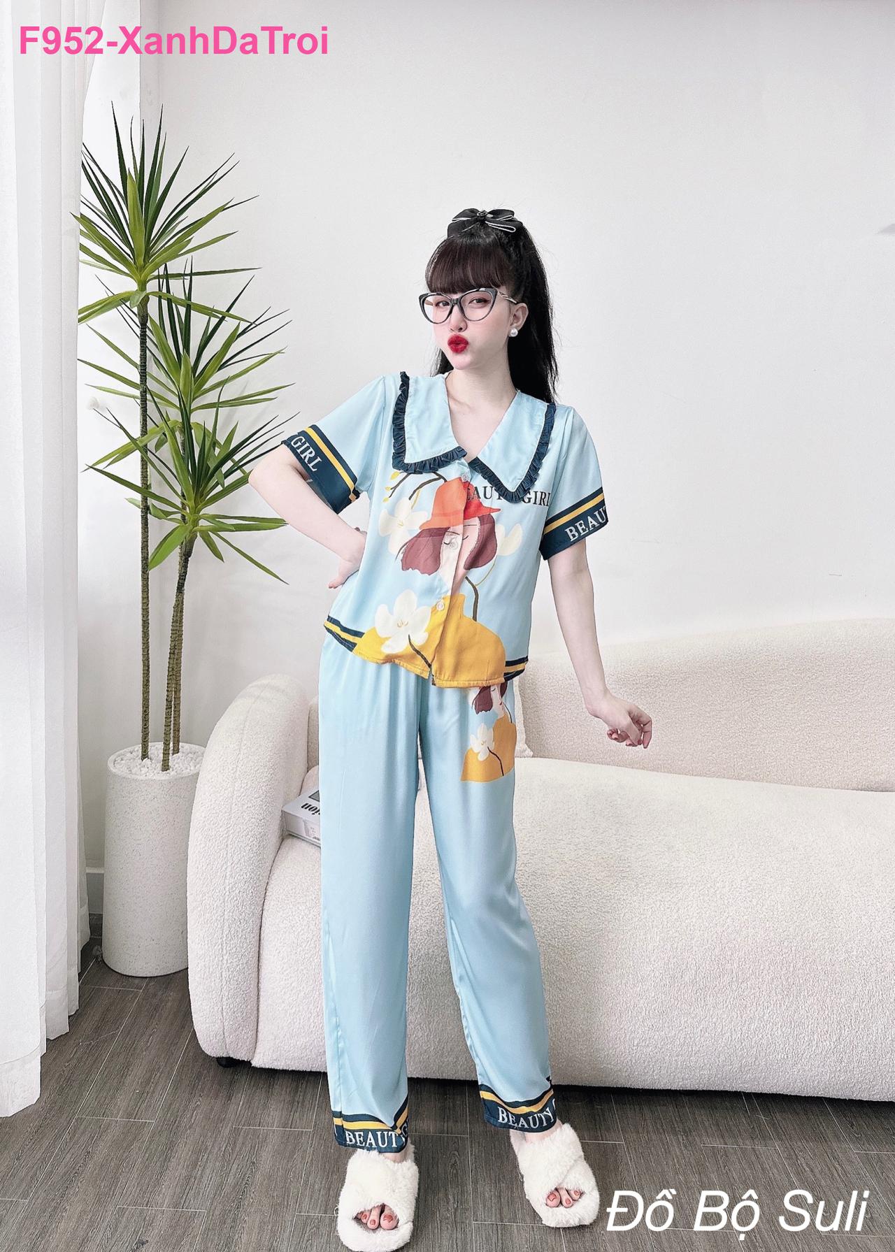 Bộ Pijama Lụa Latin Cao Cấp Dài Nữ Tính - màu 