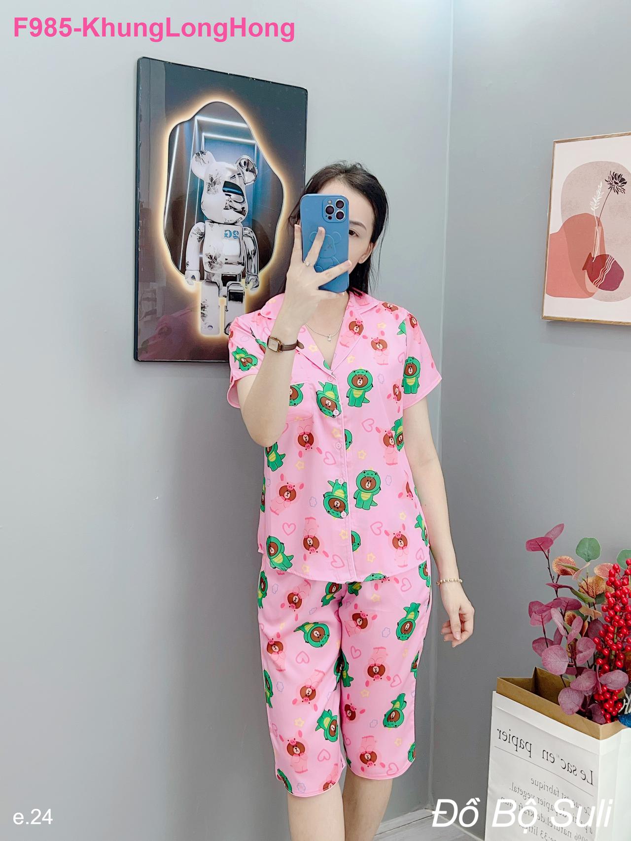 Đồ Bộ Lửng Pijama Lụa Latin Cao Cấp - màu 