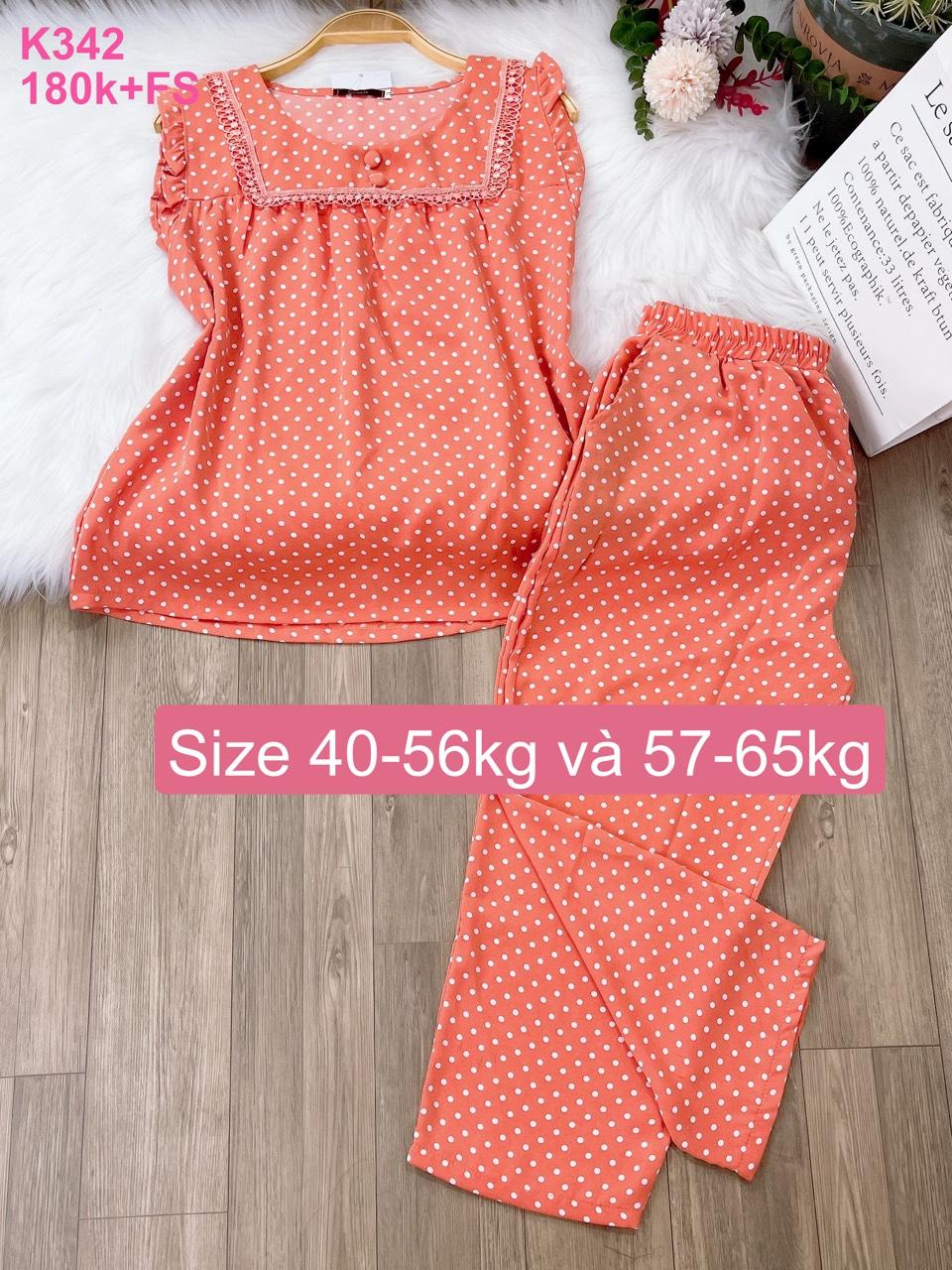 Đồ Bộ Mango Lửng Chấm Bi 2 Size - màu 