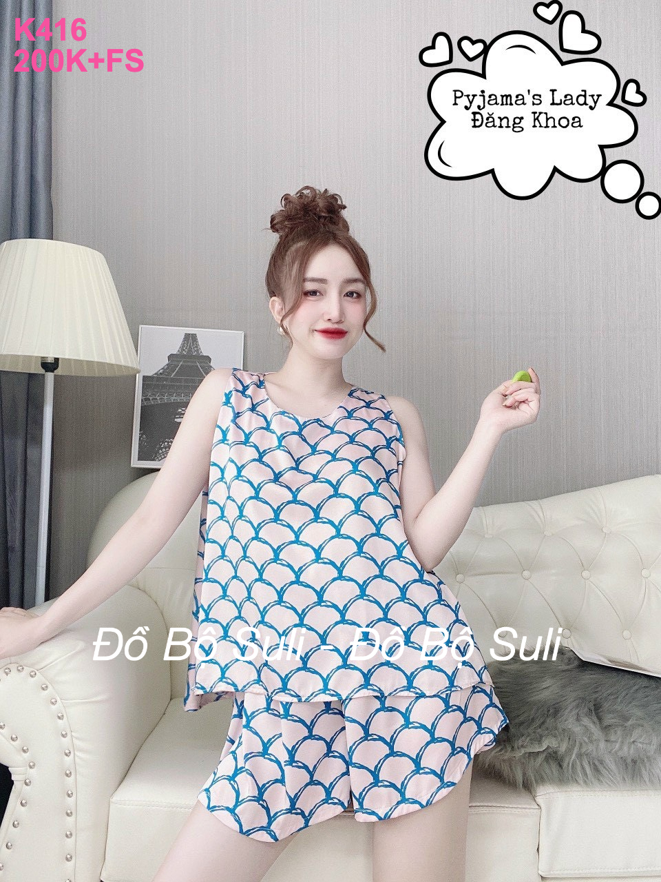 Đồ Ngủ Pijama Latin Cao Cấp Đùi Dễ Thương - màu 