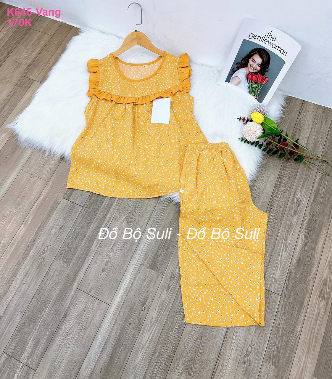 Đồ Bộ Mango Lửng Hoa Nhí Phối Bèo - màu 