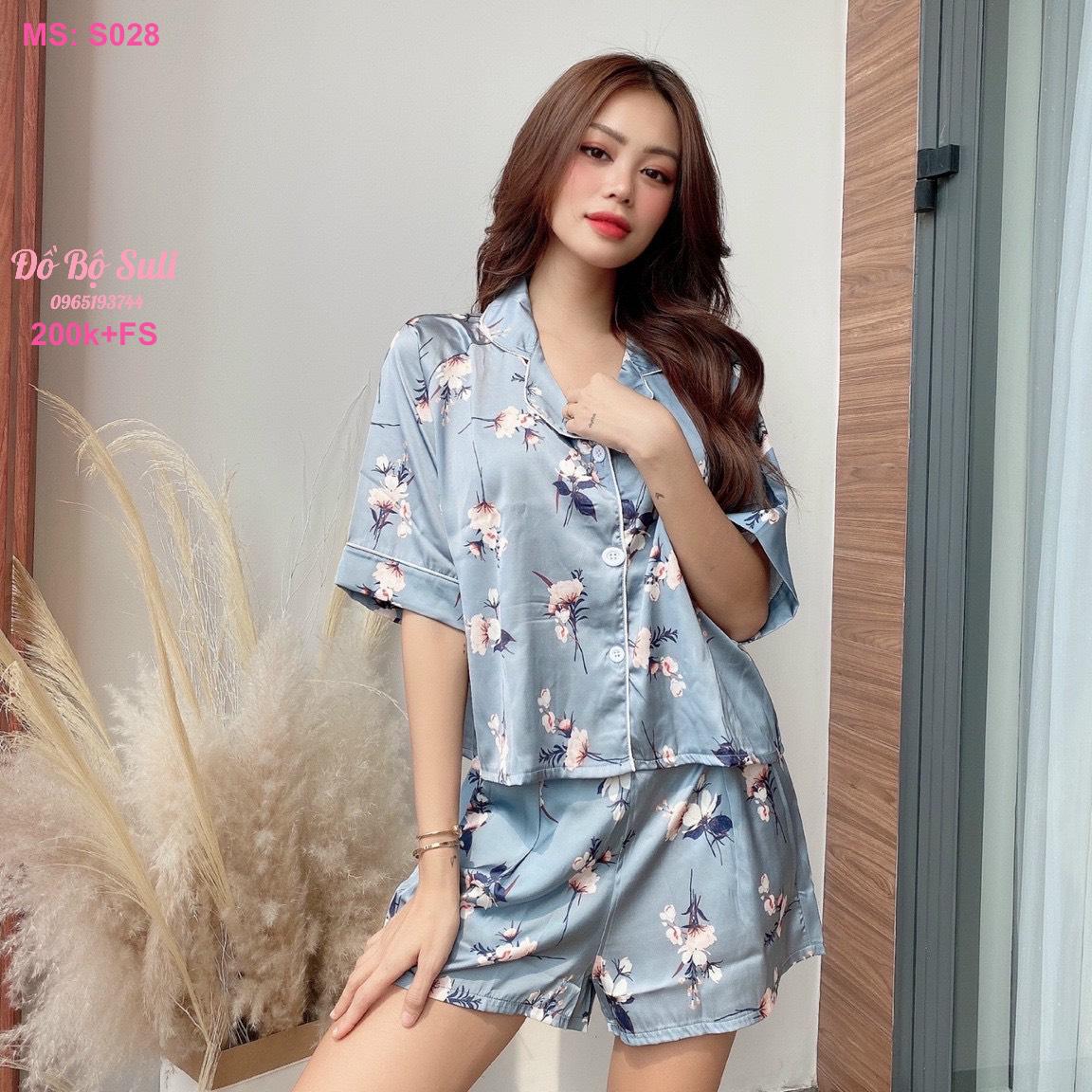 Bộ đùi thun cotton - màu Hoa Xám