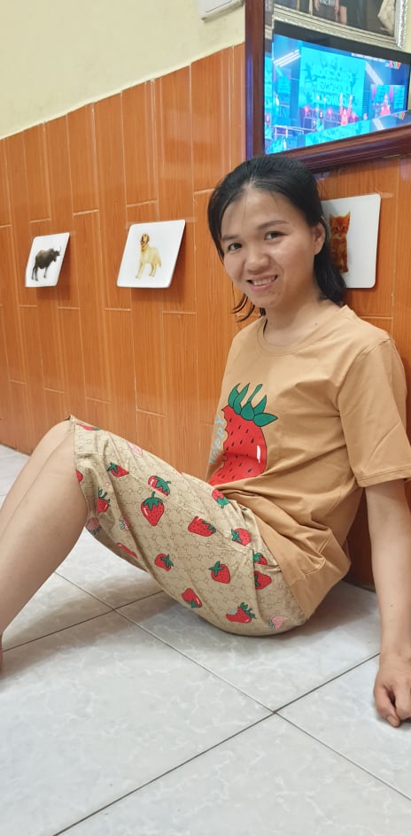 Đánh giá sản phẩm Đồ Bộ Lửng Áo Thun Quần Kaki Mềm in hình Dễ Thương Màu Dâu Nâu của khách hàng Trang Ngô