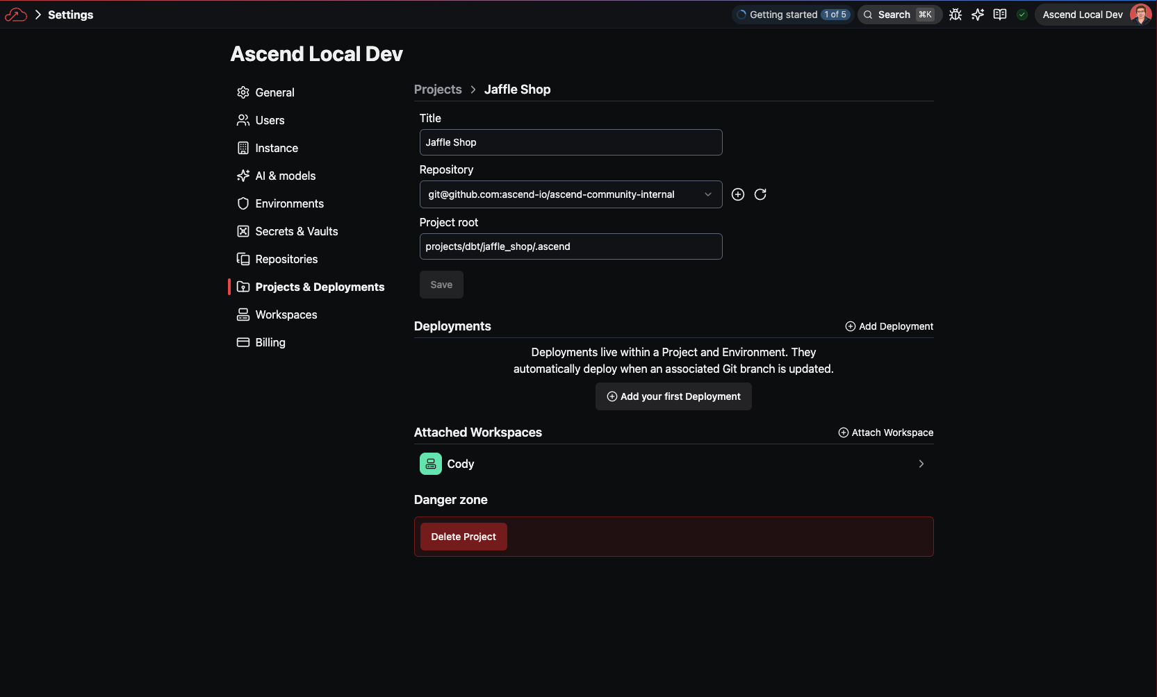 Project root setting
