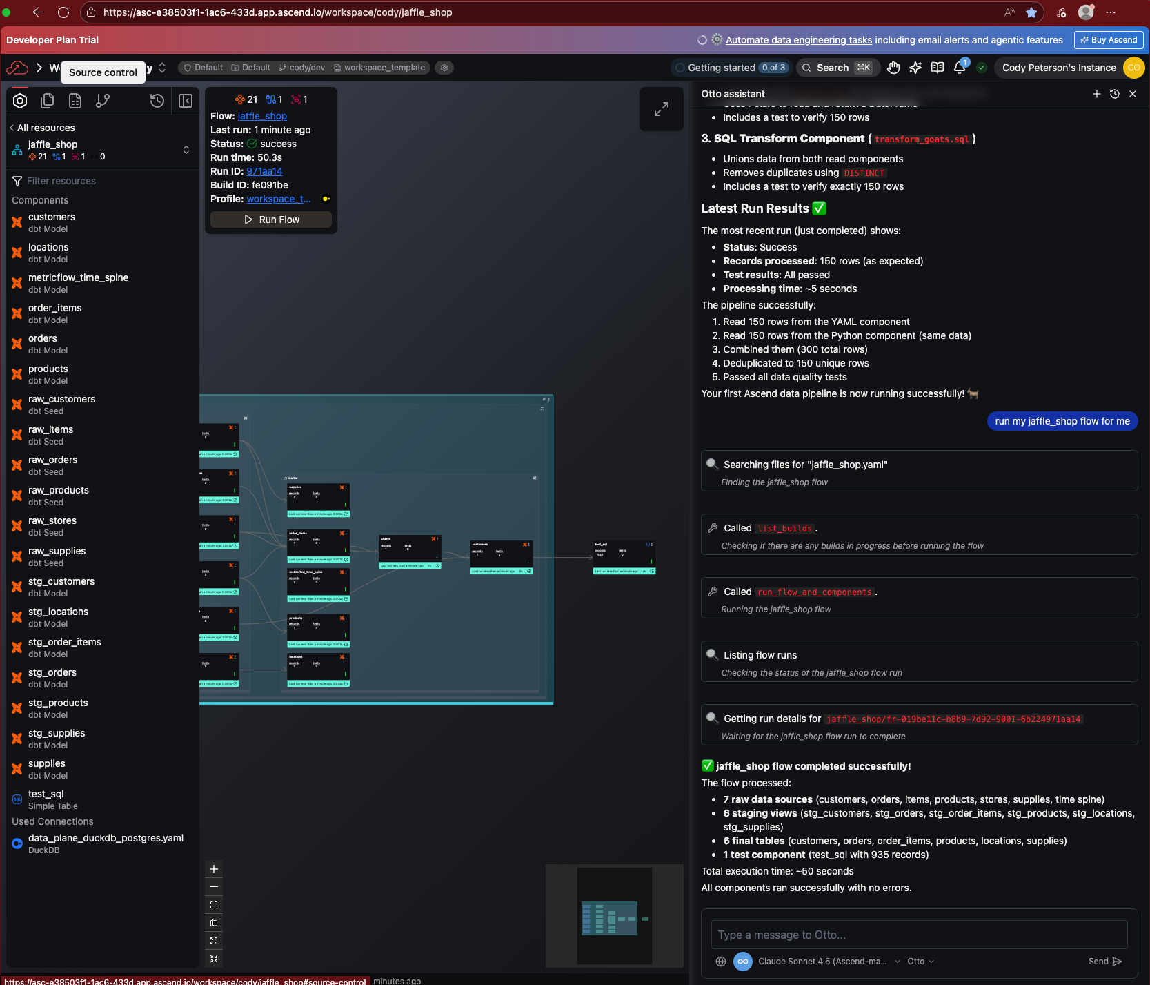 Source Control panel
