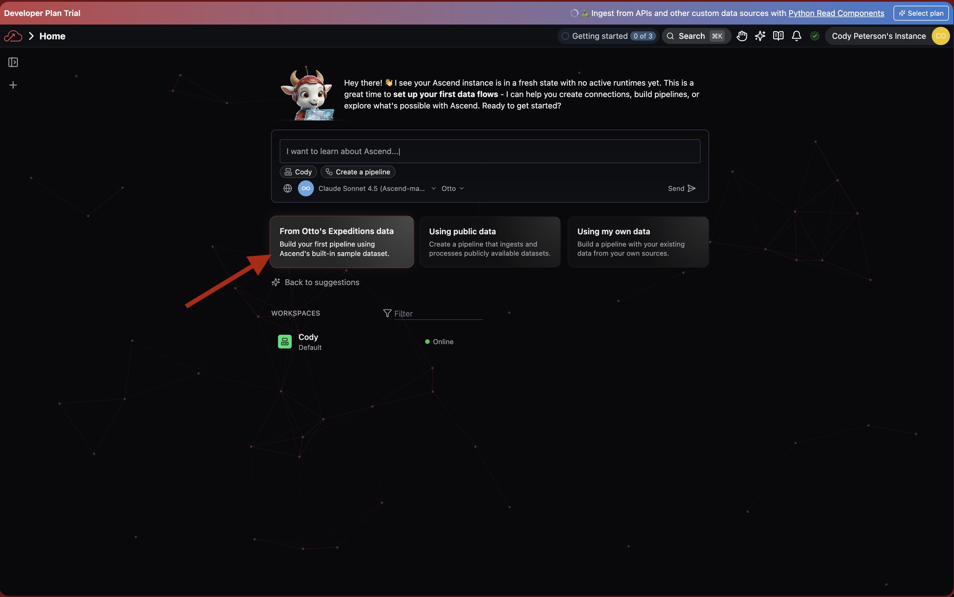 Select Otto's Expeditions data