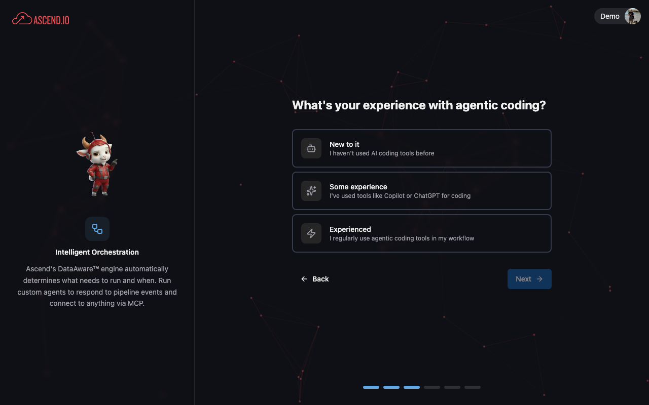 Onboarding — experience