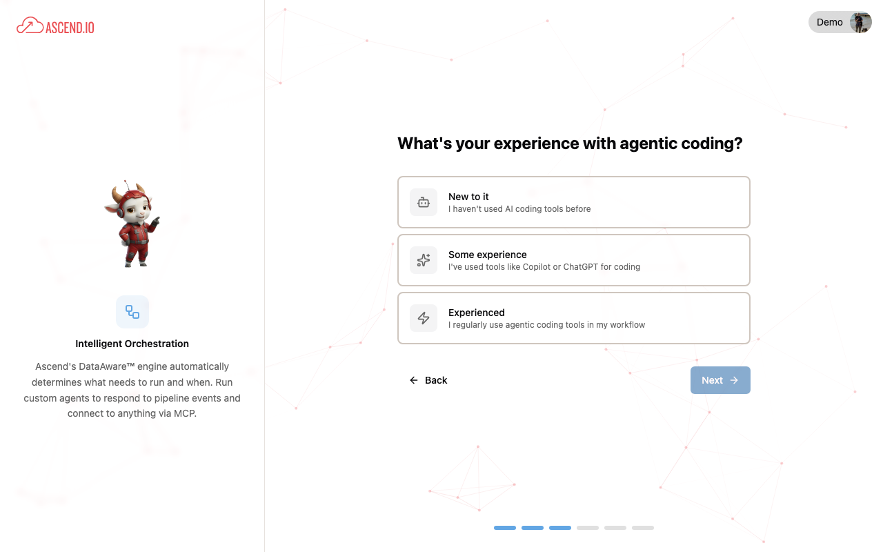 Onboarding — experience