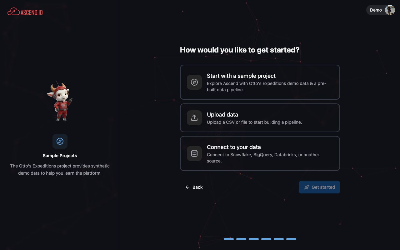 Onboarding — get started