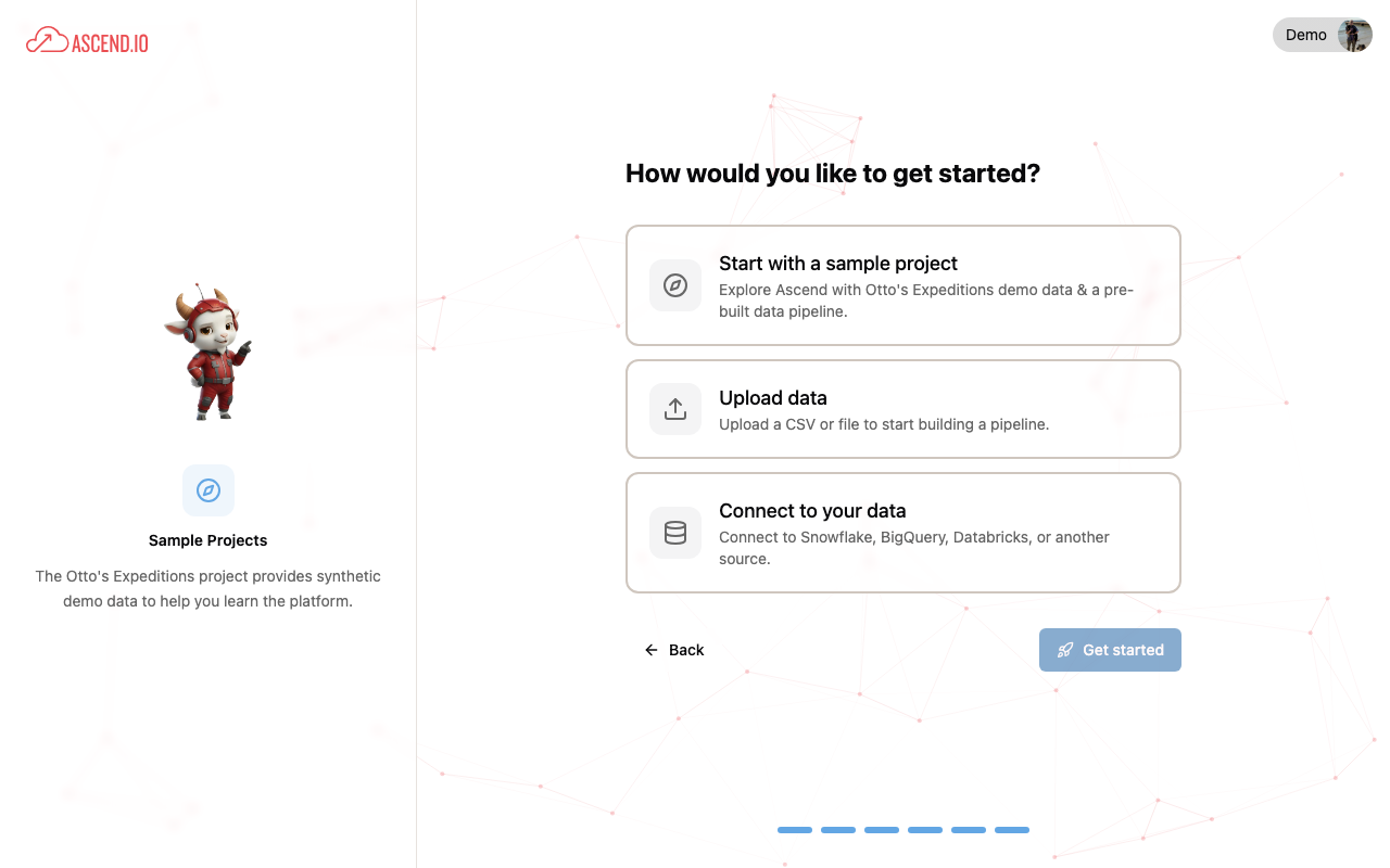 Onboarding — get started