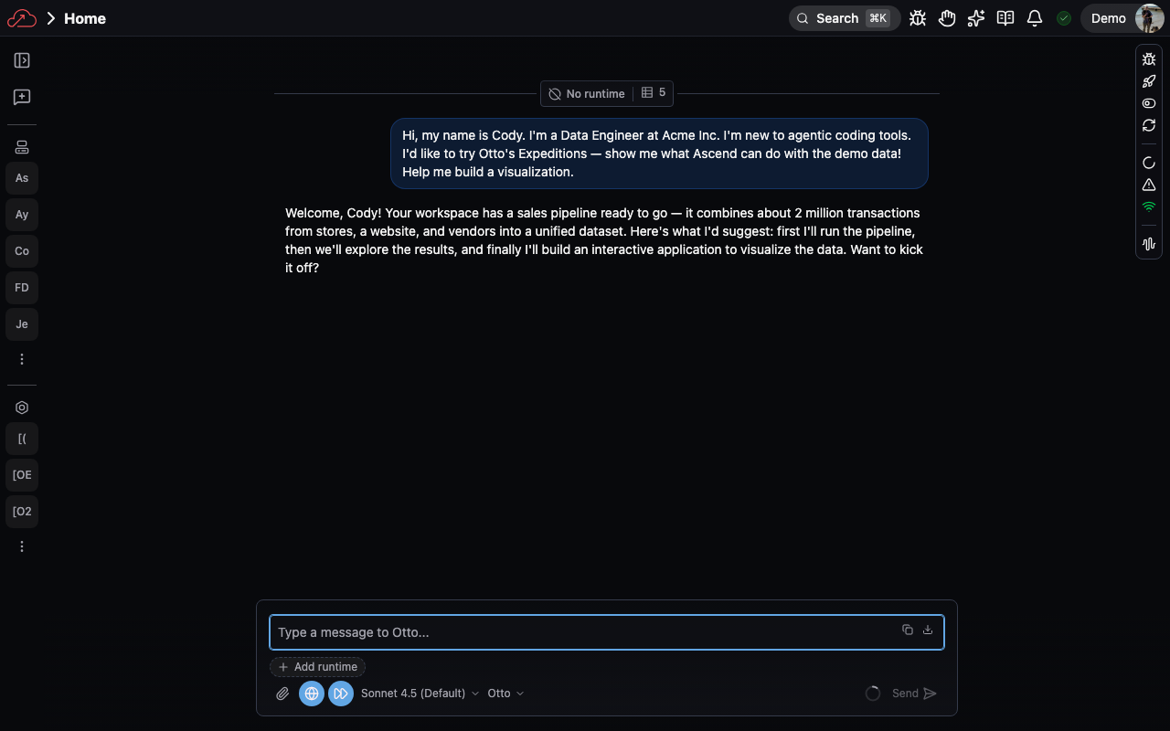 Otto response after onboarding