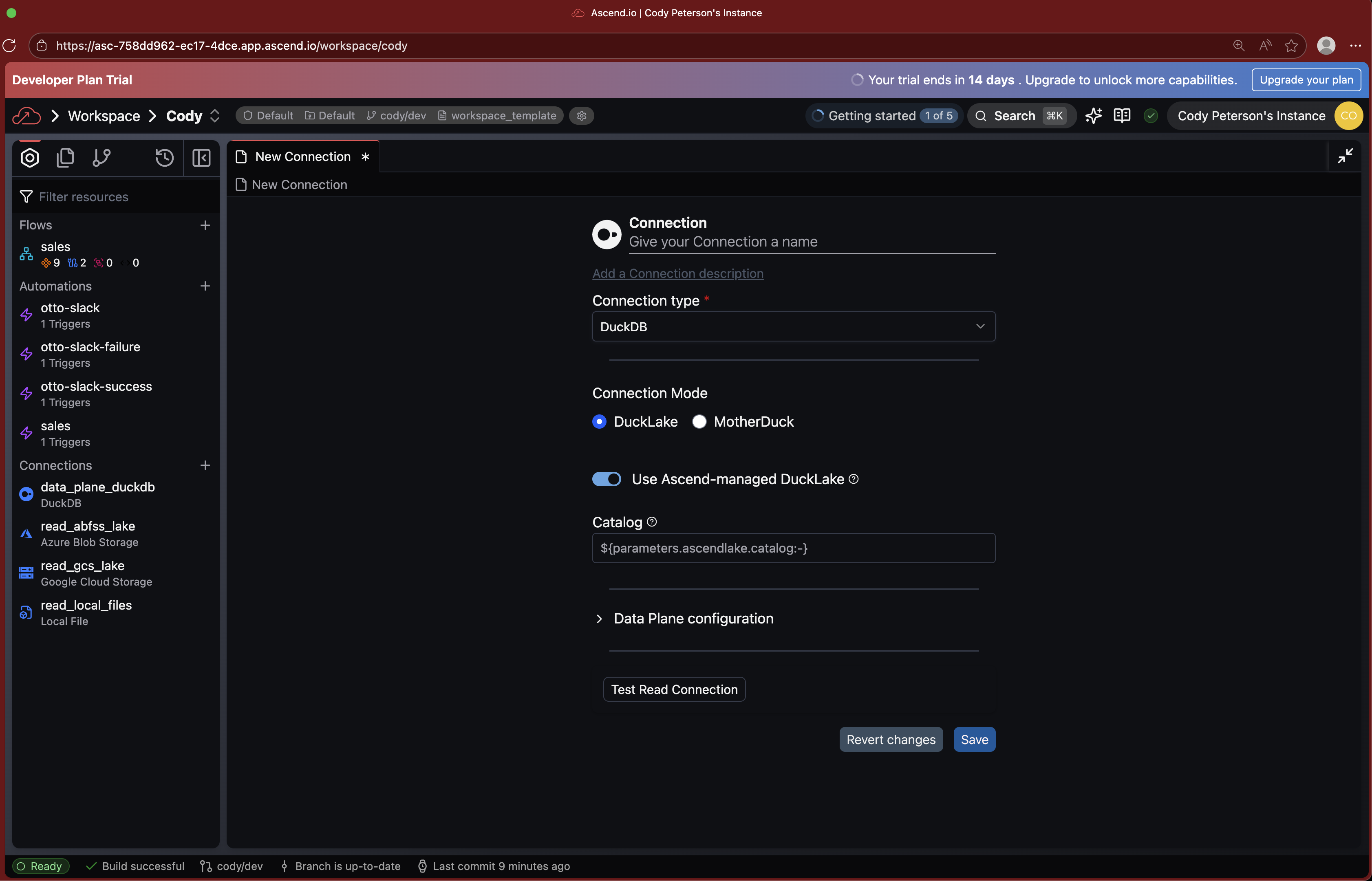 New MotherDuck Connection