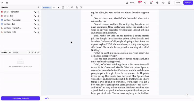 Label docs with Bounding Box