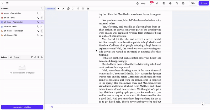 Label documents with Polygon