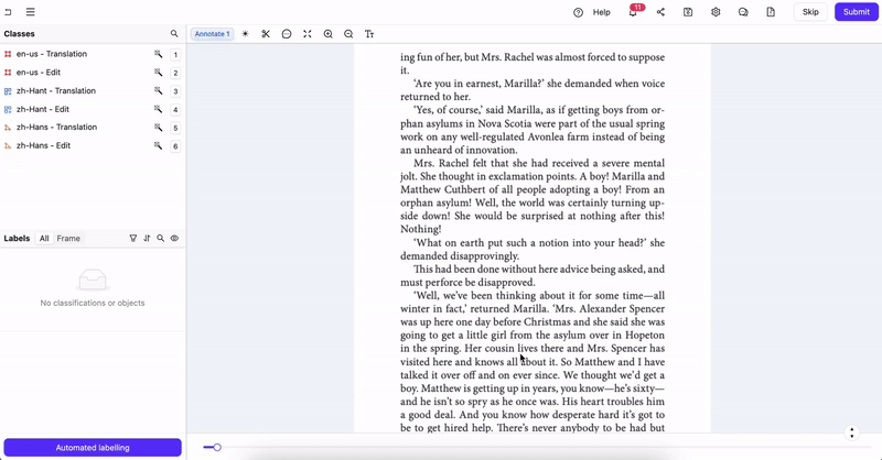 Show text outline