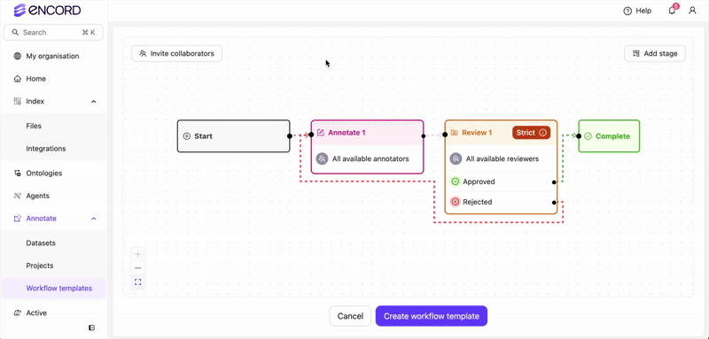 Workflow workspace