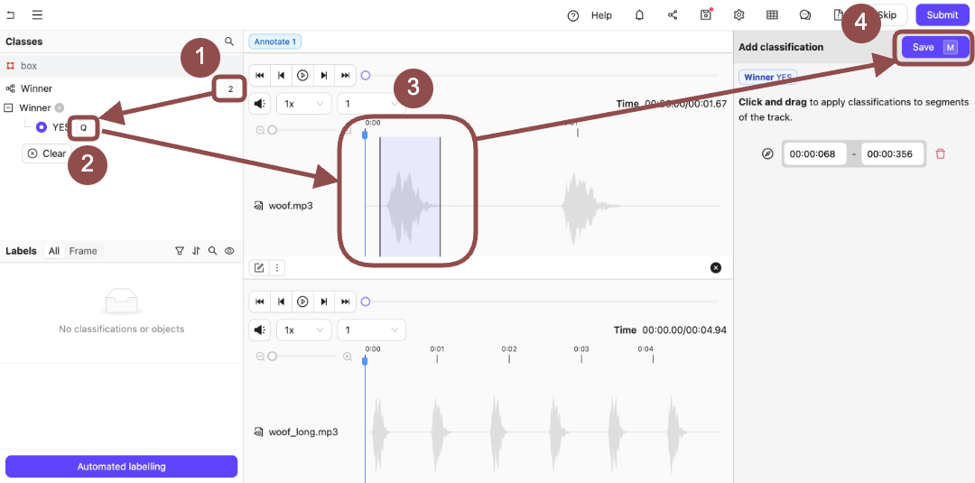 Label audio file 1