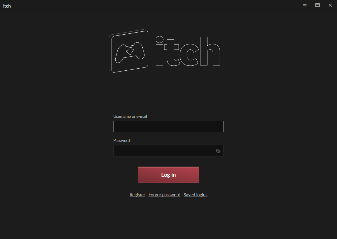 Create an account on itch.Io