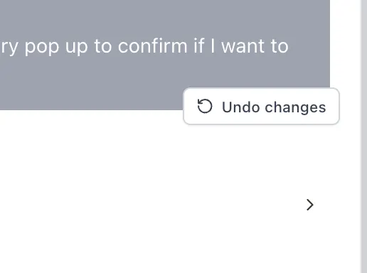 Undo Changes Button