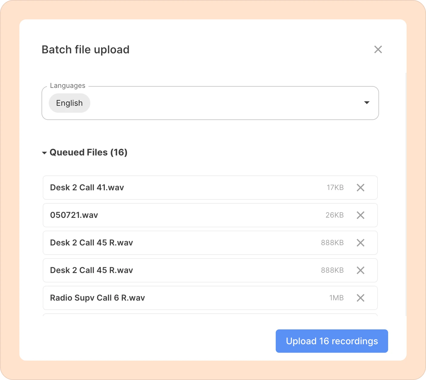 the queued files pop up in batch file upload in reduct