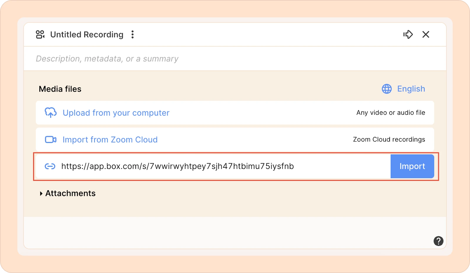 importing a public Box folder to Reduct