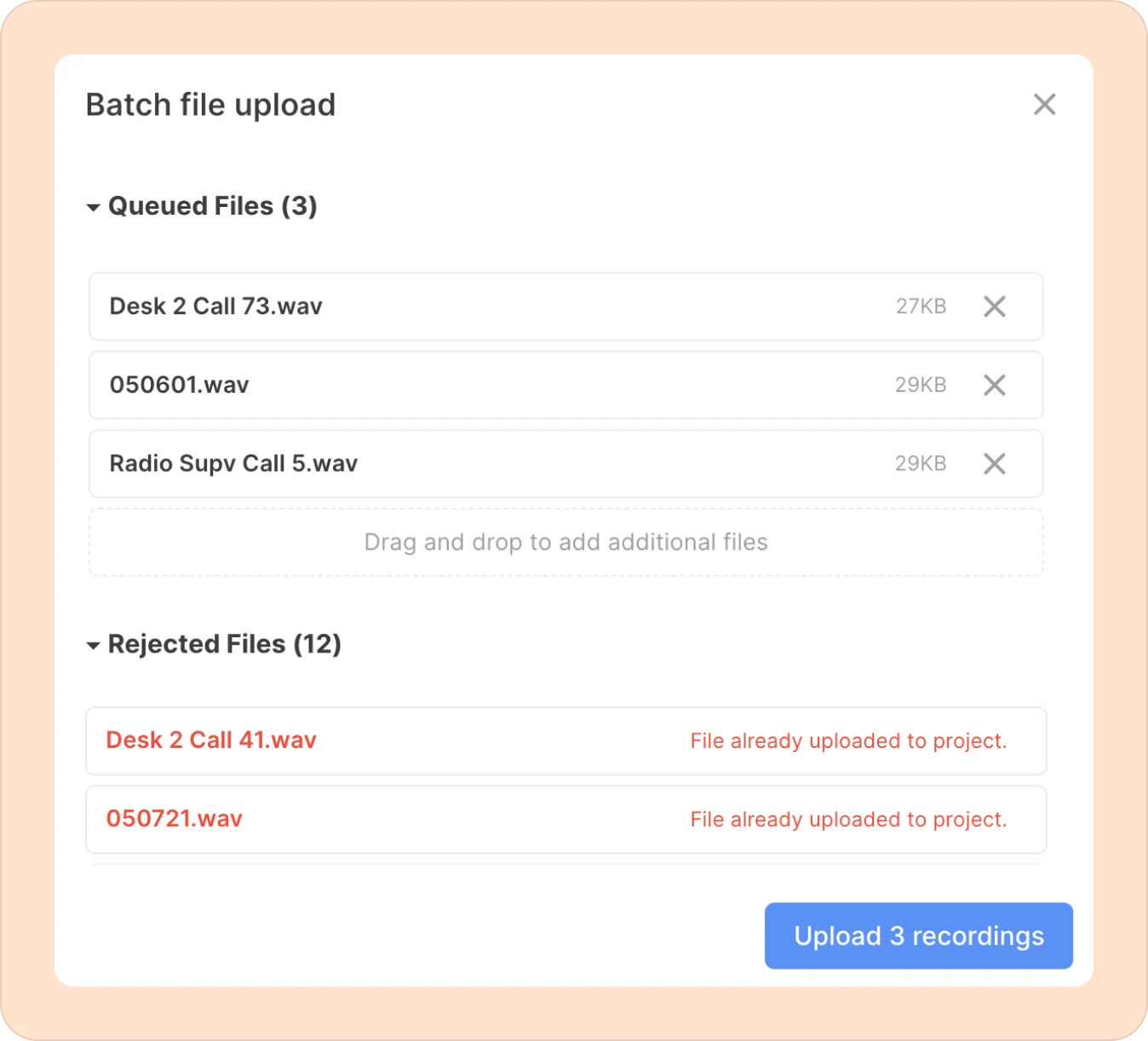 screenshot of the reject duplicate files in Reduct