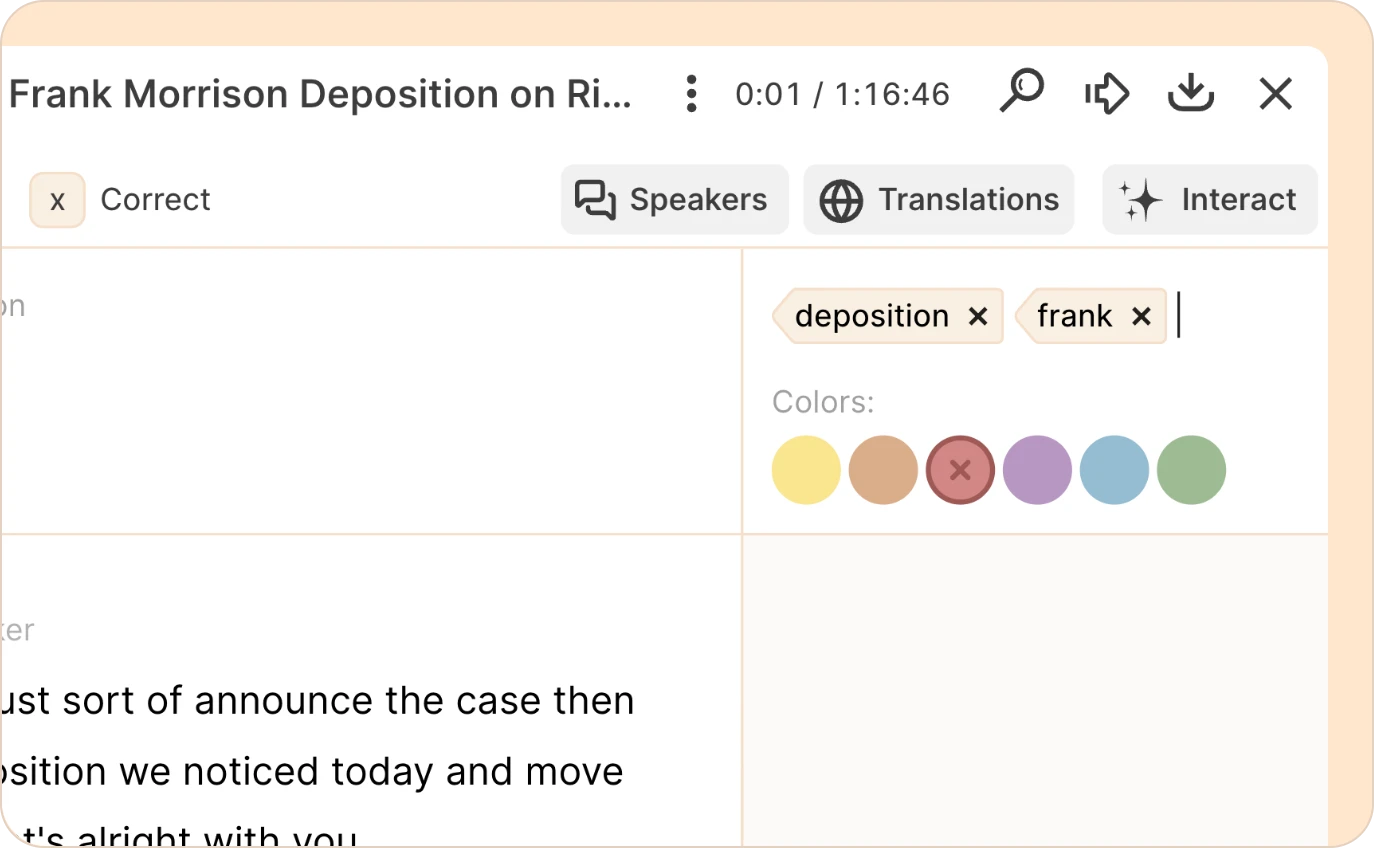 adding custom labels to a recording in Reduct