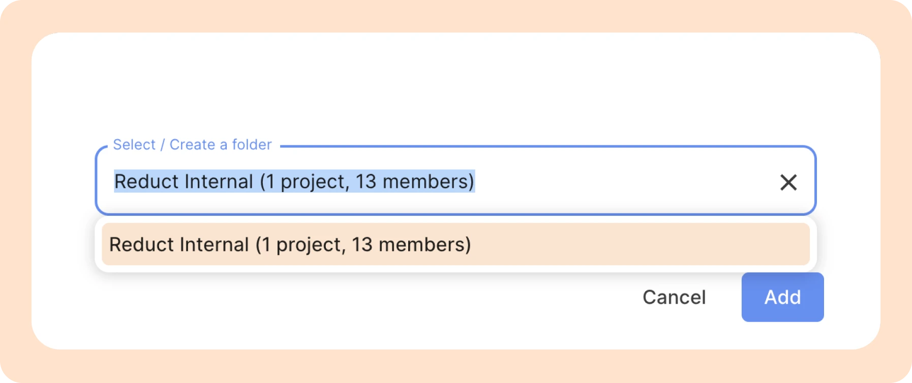 adding a project to an existing folder