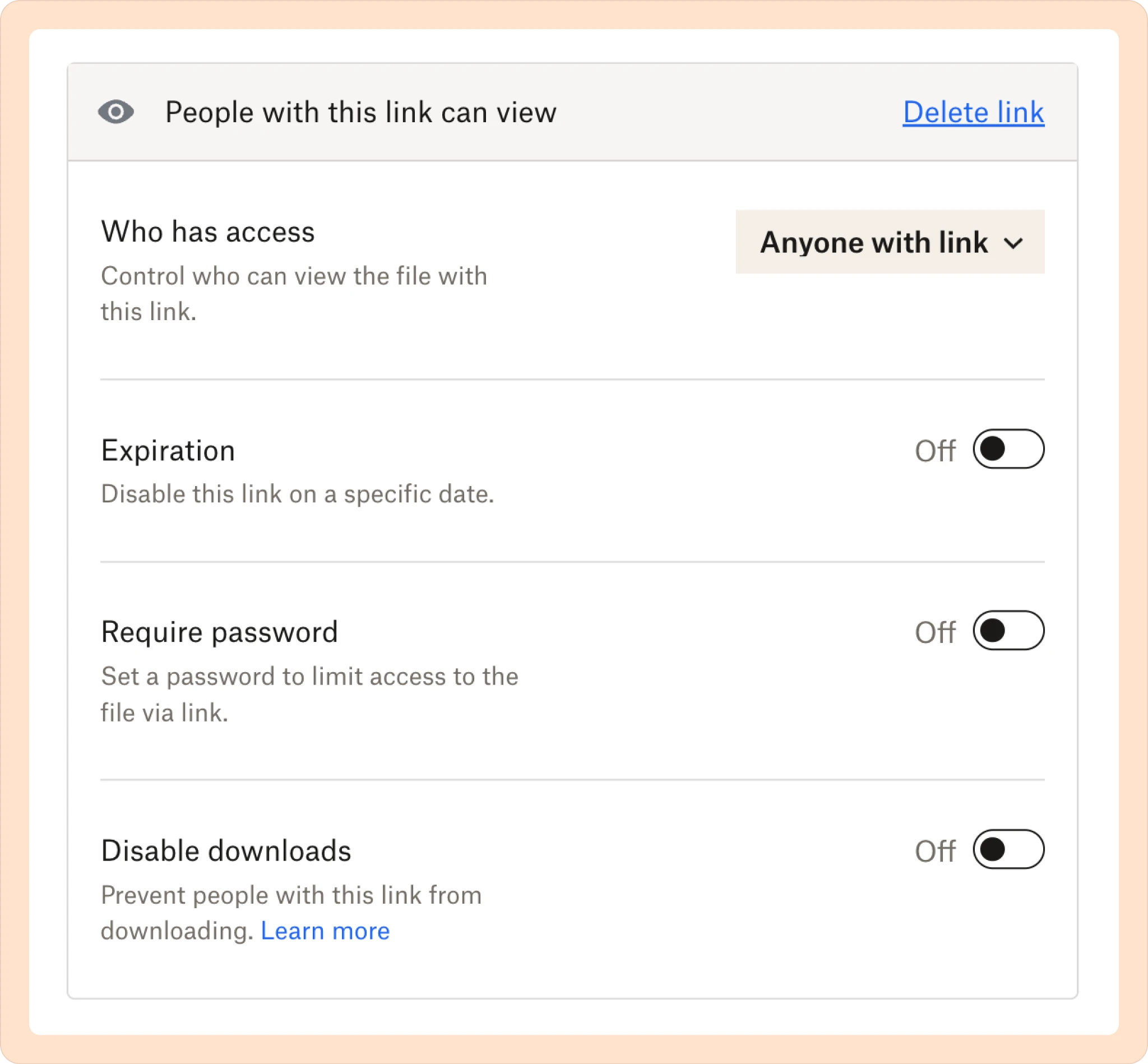 making a video accessible to everyone in Dropbox