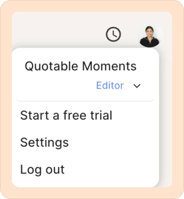profile settings options