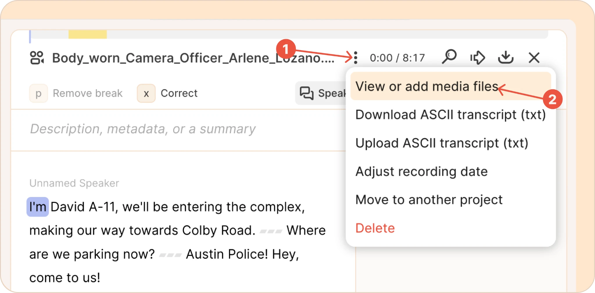 opening the original file in Reduct