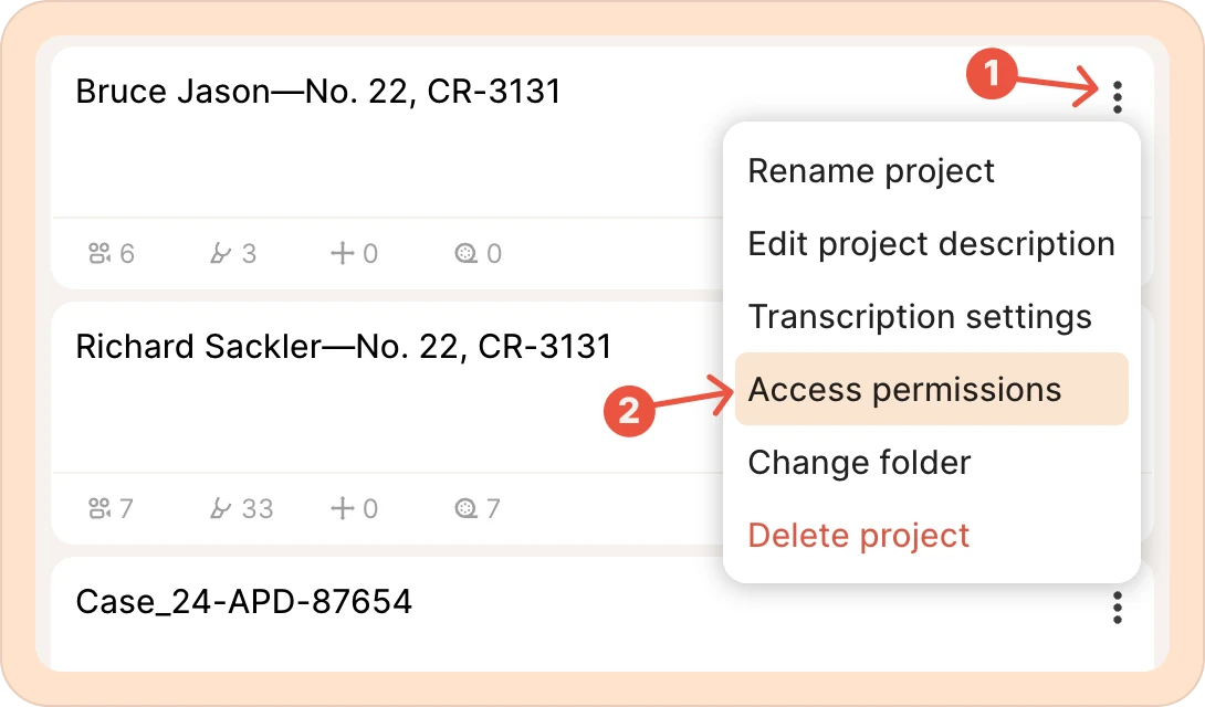 Leaving a project in Reduct.