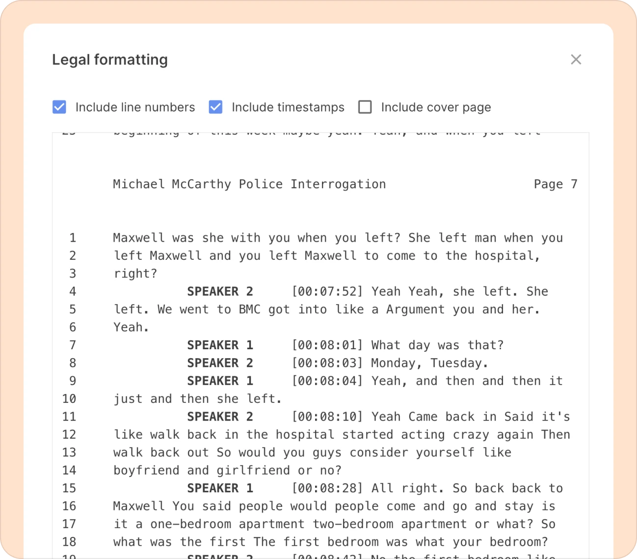 Legal-formatted transcript.