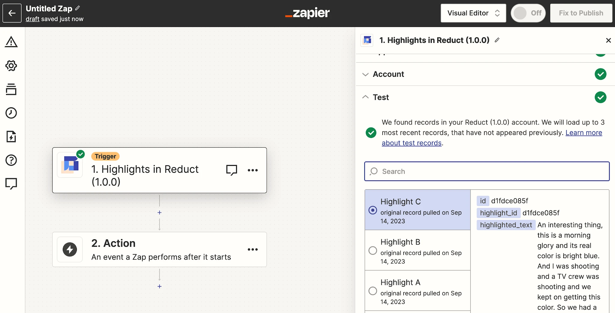testing Zapier automation