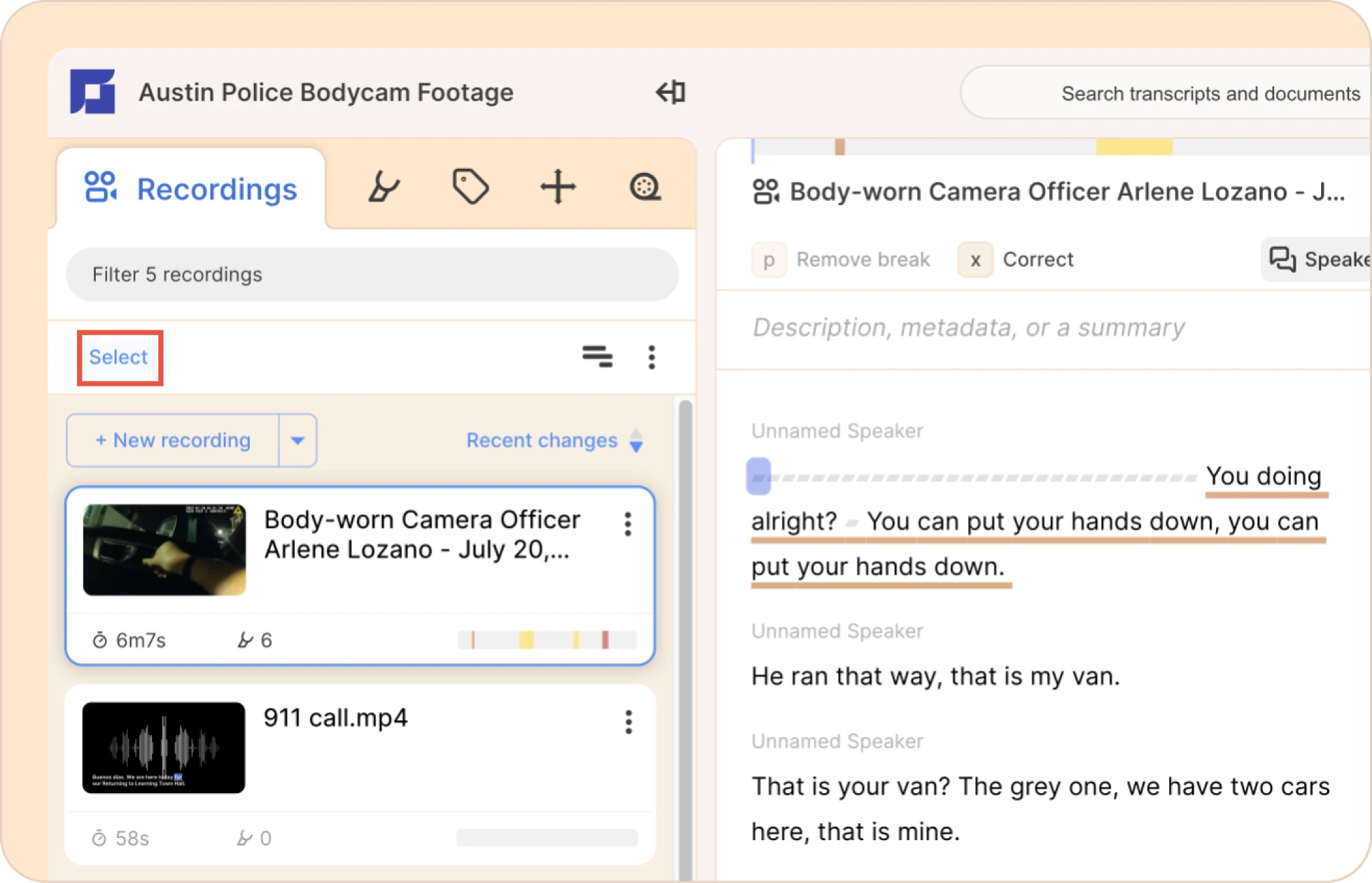 Access the multi-select UI in Reduct
