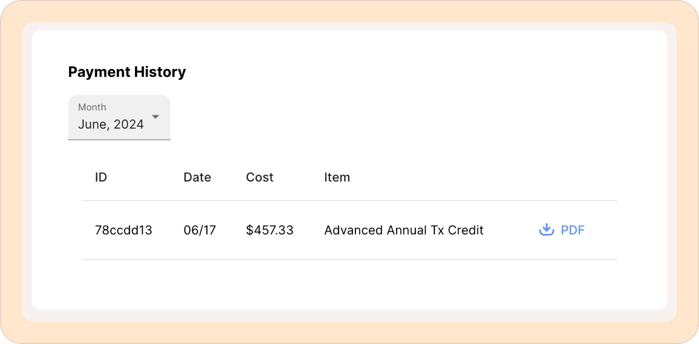 accessing your invoice via PDF in Reduct