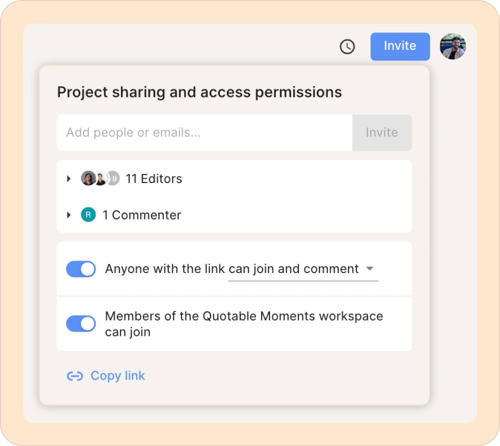 inviting to Reduct from the project