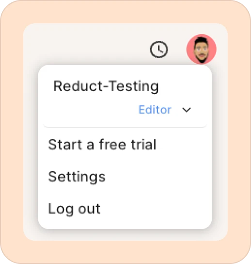 navigating to the user setting as an editor