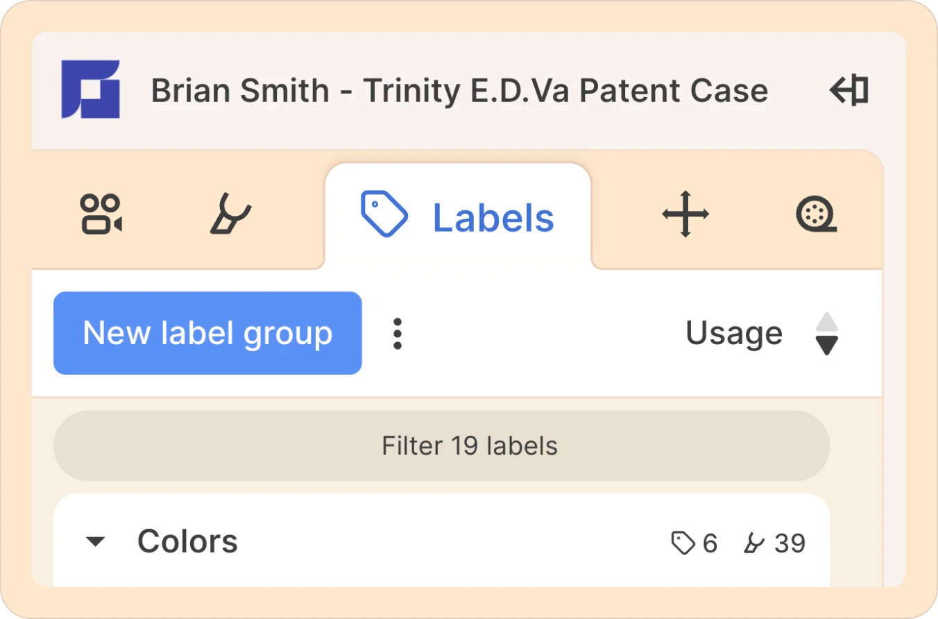 creating a new label group in Reduct