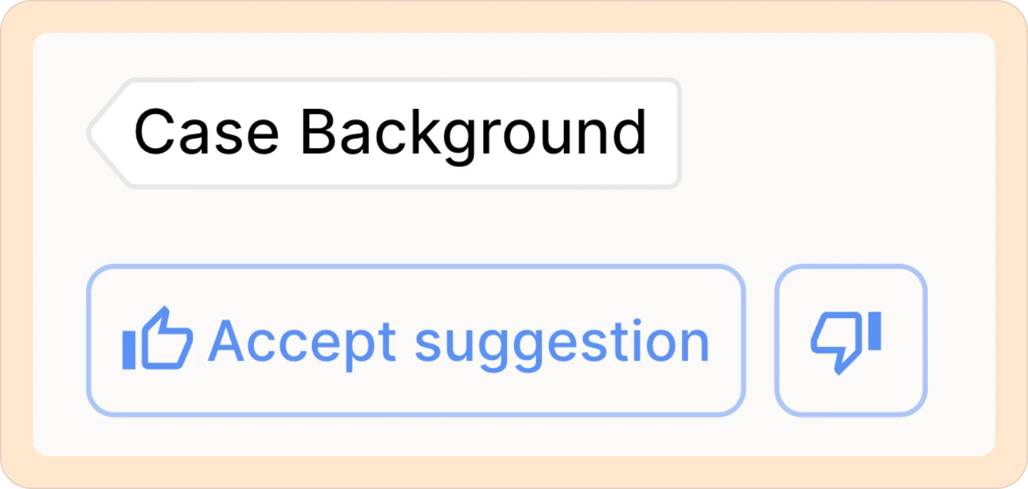 accept suggestion button in Reduct