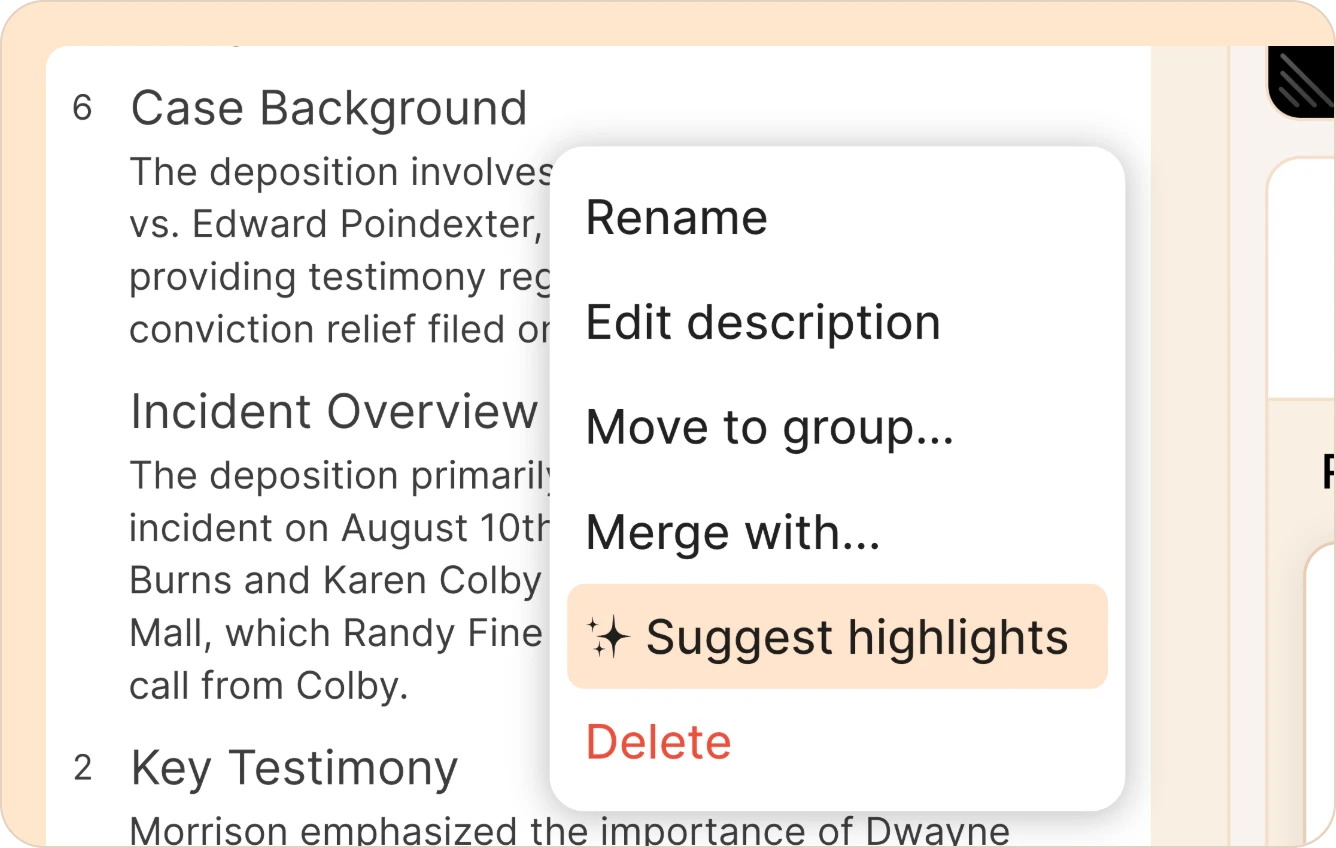 how to suggest highlights from the labels page in Reduct