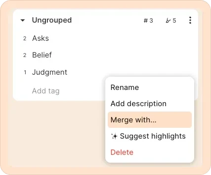 how to merge a tag in Reduct