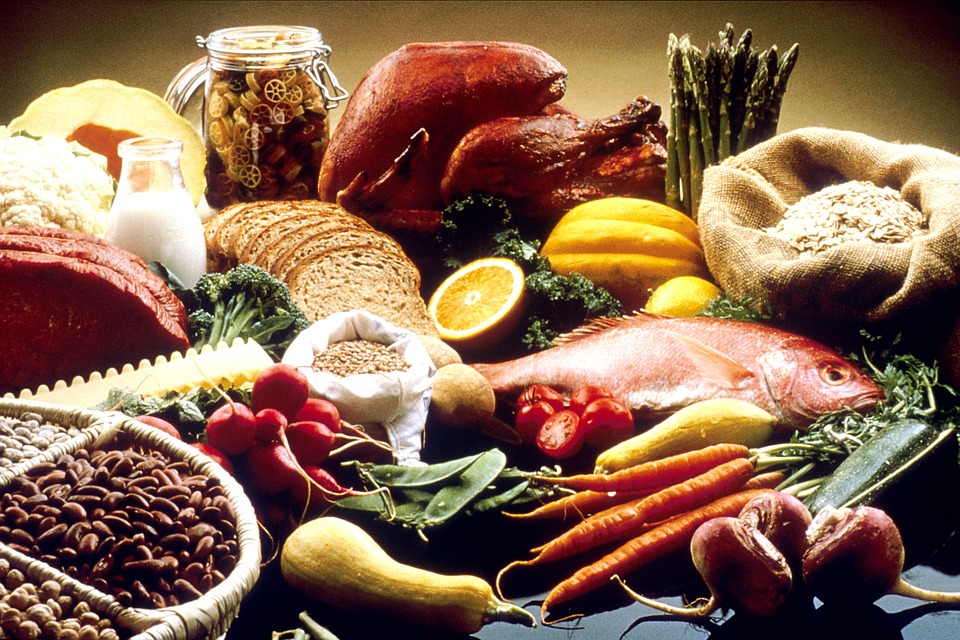 Différents aliments utilisés en alimentation de naturopathie