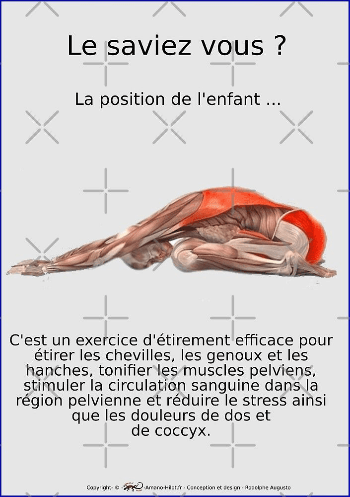 La position de l'enfant, posture de yoga, favorise la fertilité.