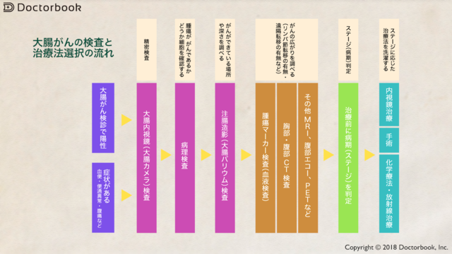 大腸がんの検査と治療の流れ