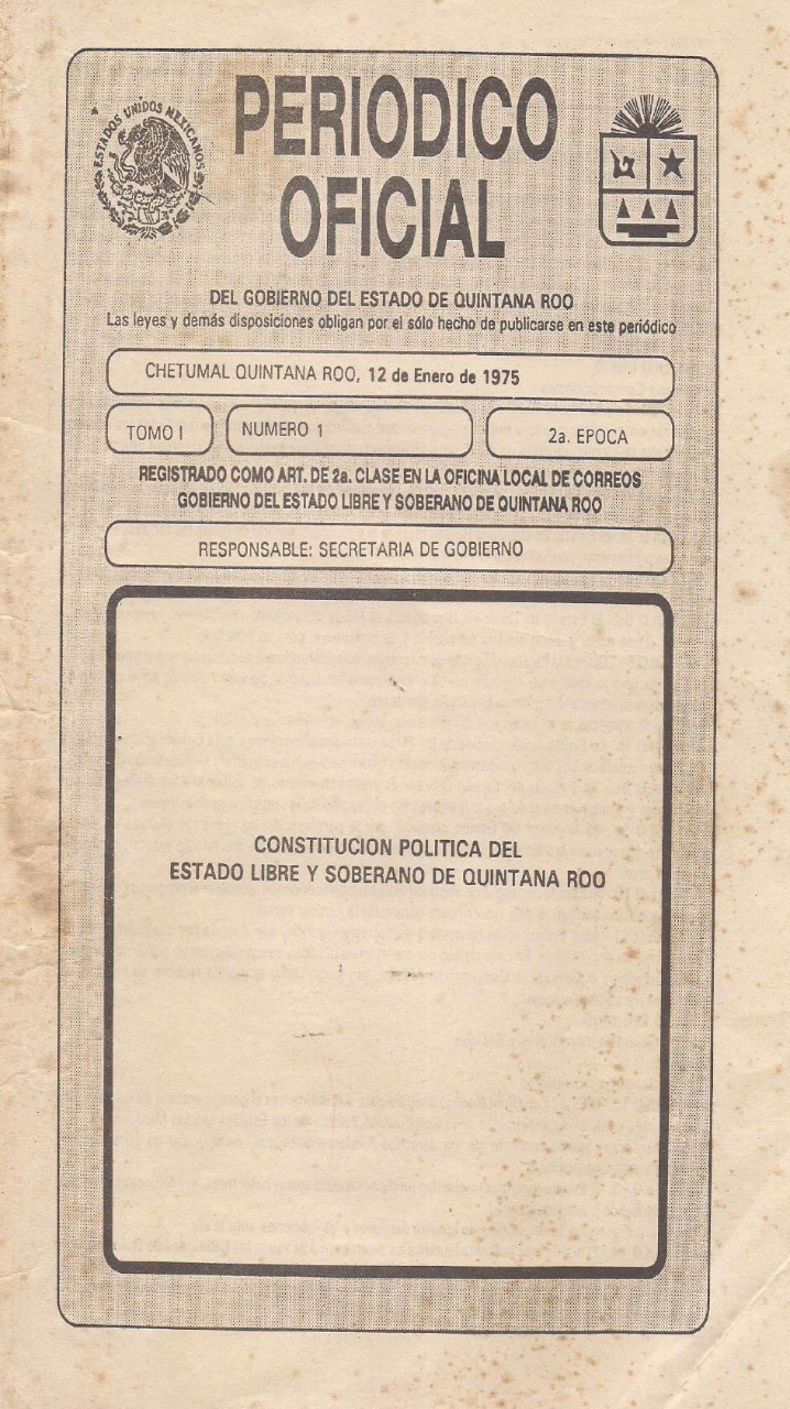 Publicación de la Constitución Política