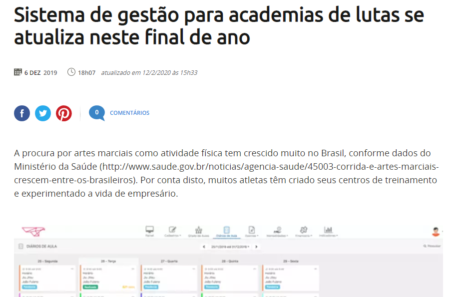 software para academias de lutas