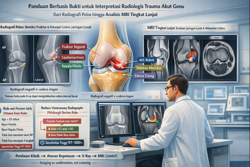 Panduan Berbasis Bukti untuk Interpretasi Radiologis Trauma Akut Genu: Dari Radiografi Polos hingga Analisis MRI Tingkat Lanjut